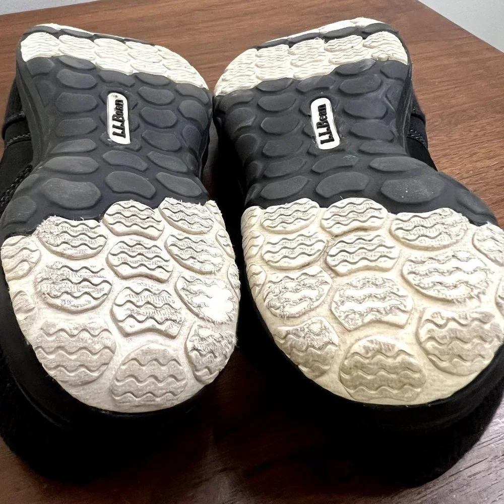 LL Bean All Around Slip On Shoe Fleece Comfort Cushion -Women's 9 M -‎ Black
